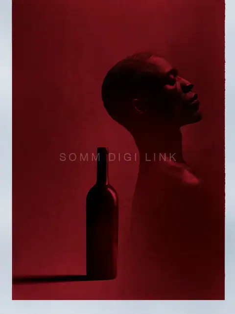 Profile with a bottle
