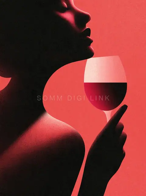 Profile with a red glass