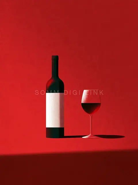 Red bottle, red room