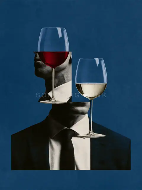 Two glasses, one sommelier