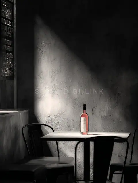Midnight Wine Bottle Poster