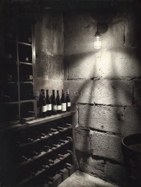 Lamplit cellar corner