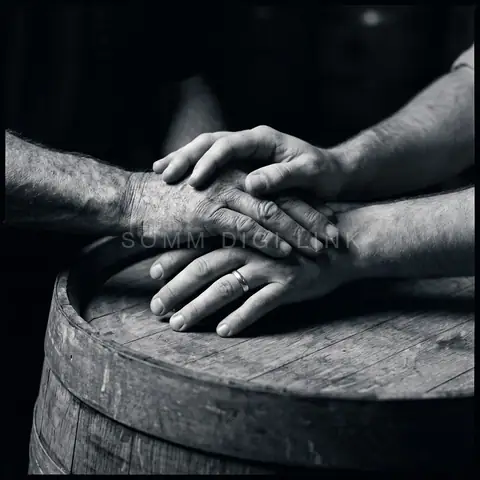 Hands on the barrel