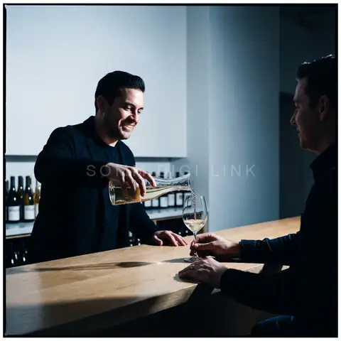 The tasting room host