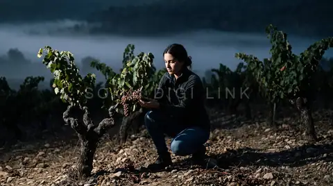 Winemaker among old vines