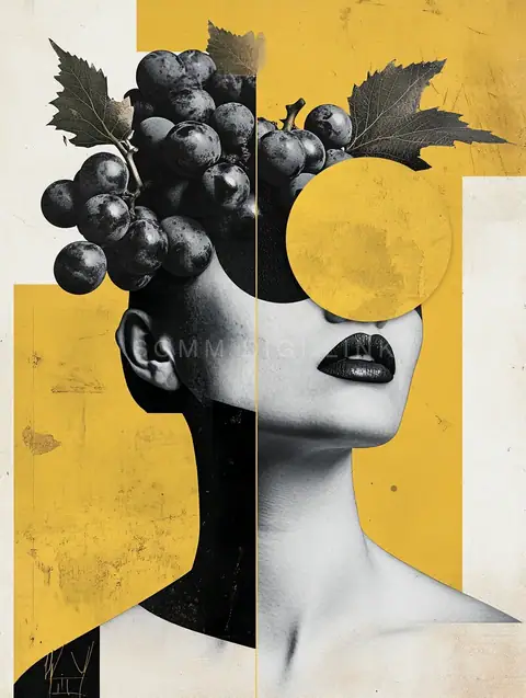 Bacchus Grape Collage