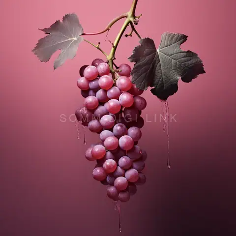 Rose-Toned Grape Still Life