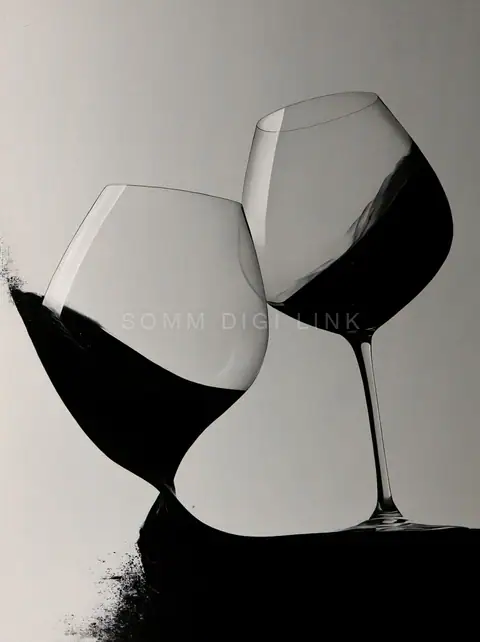 Two glasses in silhouette